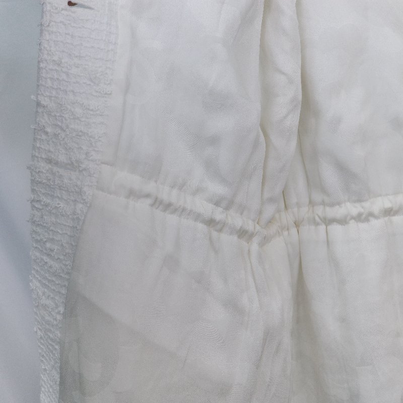 Chanel 香奈兒 25P 白色斜紋軟呢 珍珠扣風衣外套-13