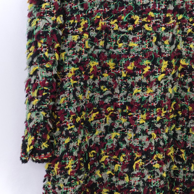 Chanel 香奈兒 經典工藝 斜紋 繽紛多彩 幻想軟呢長版大衣-10