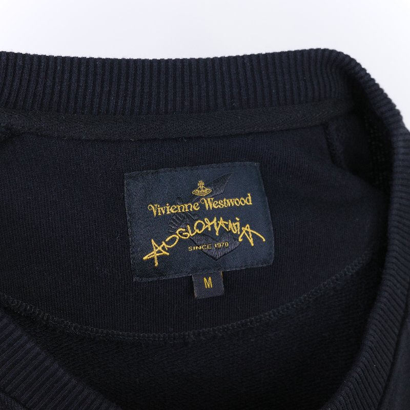 Vivienne Westwood 西太后 黑色金箔 土星 Logo 圓領衛衣-6