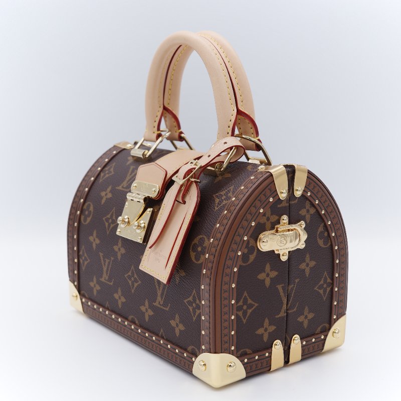 專櫃55萬♥️限量款 Louis Vuitton 路易威登 Speedy Trunk 經典 老花 帆布 手提包 肩背包 斜掛包-3