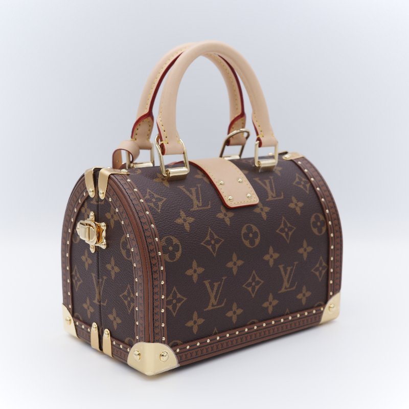 專櫃55萬♥️限量款 Louis Vuitton 路易威登 Speedy Trunk 經典 老花 帆布 手提包 肩背包 斜掛包-4