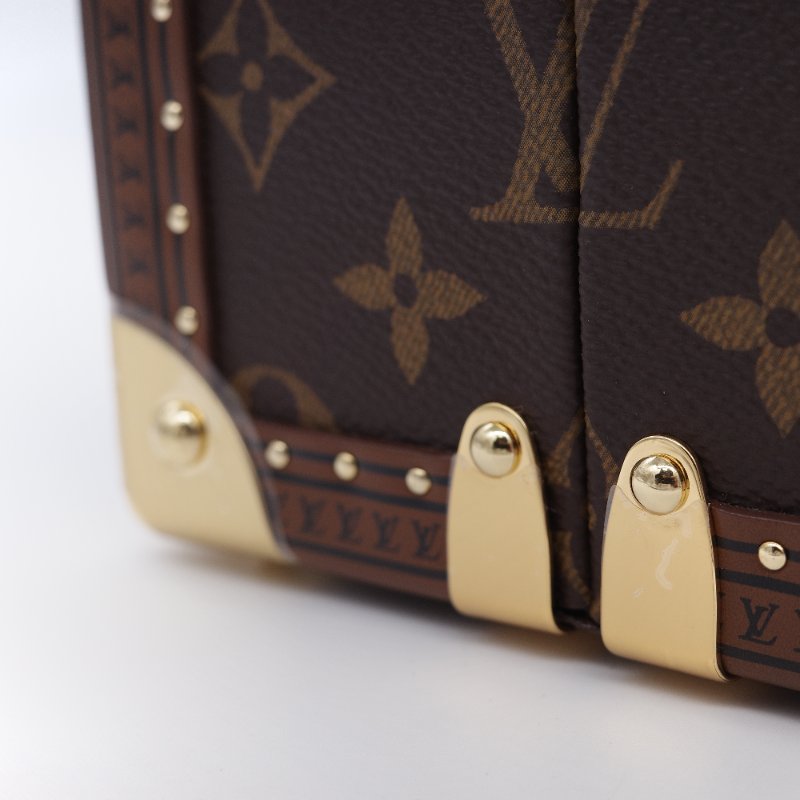 專櫃55萬♥️限量款 Louis Vuitton 路易威登 Speedy Trunk 經典 老花 帆布 手提包 肩背包 斜掛包-17