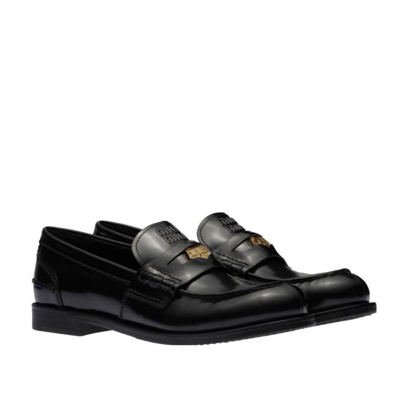 Miu Miu 女士 Penny徽標樂福鞋35 35.5 36 36.5 37 37.5 38 38.5 39 39.5 40 40.5 41碼-1