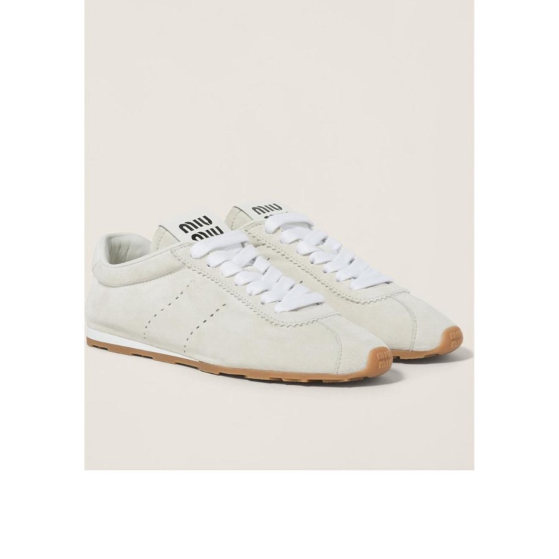 Miu Miu 女士 鞋舌徽標低幫休閒鞋35 35.5 36 36.5 37 37.5 38 38.5 39 39.5 40 40.5 41碼-1