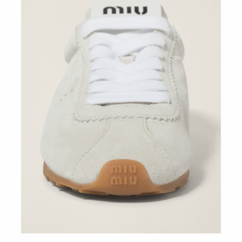 Miu Miu 女士 鞋舌徽標低幫休閒鞋35 35.5 36 36.5 37 37.5 38 38.5 39 39.5 40 40.5 41碼-2