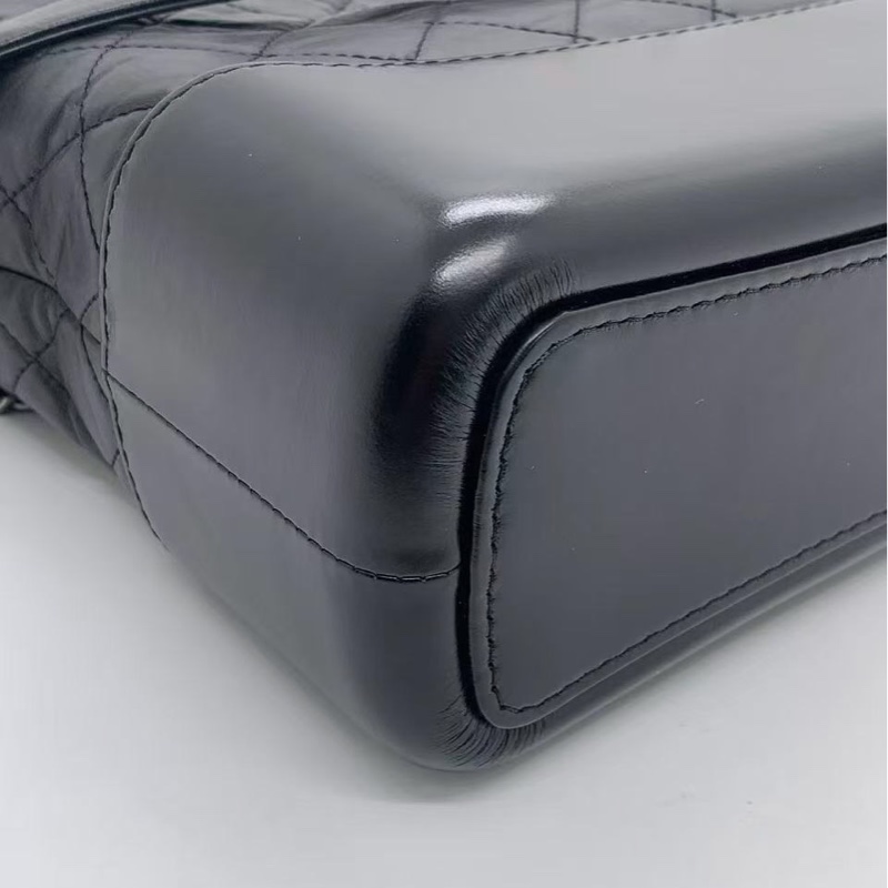 Chanel香奈兒流浪包中號黑色鏈條包，鐳射26開-8