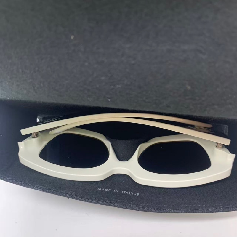 99新Chanel香奈兒黑白熊貓拼色方形大框墨鏡太陽眼鏡-4