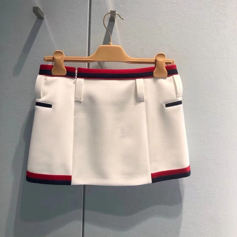Miu Miu 女士 徽標細節迷你半身裙IT-38 IT-40碼-1