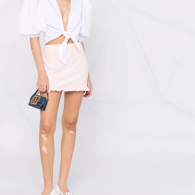 Miu Miu 女士 格紋半身裙IT-40碼-1