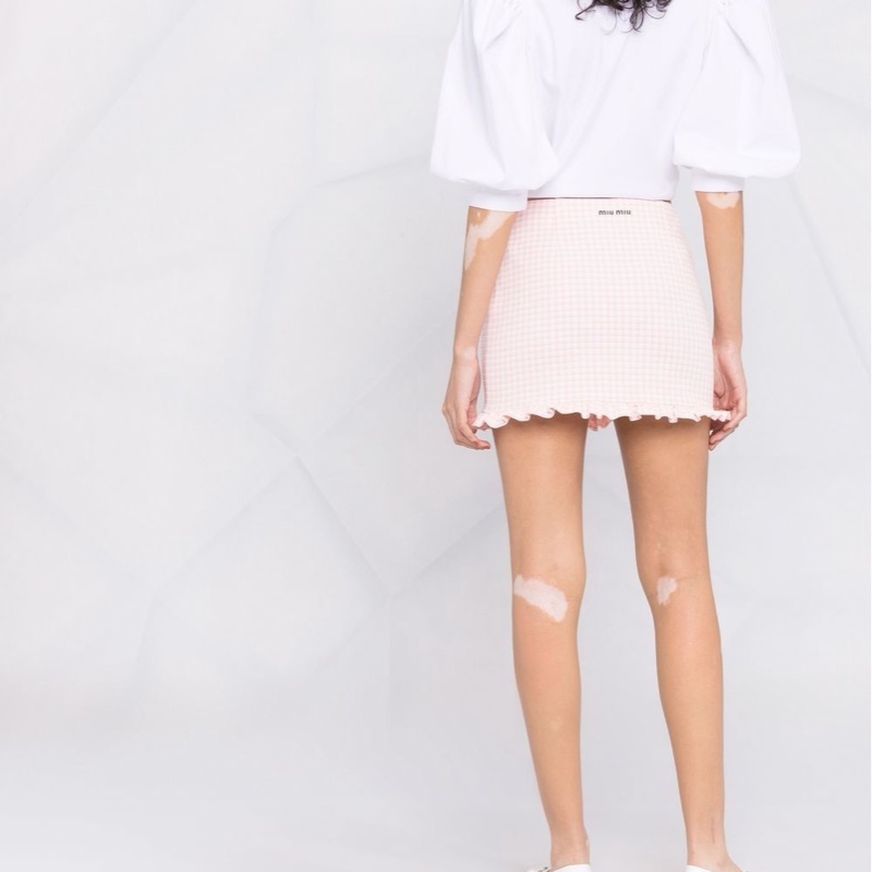 Miu Miu 女士 格紋半身裙IT-40碼-3