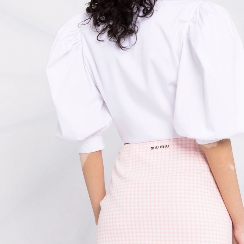 Miu Miu 女士 格紋半身裙IT-40碼-5