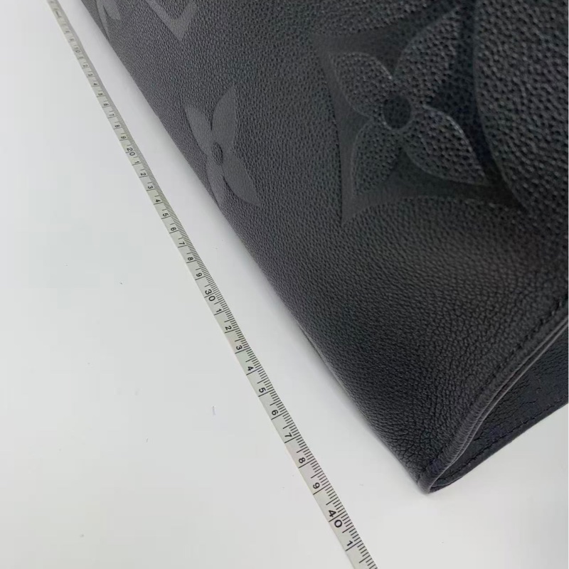 路易威登Lv onthego大號黑色全皮壓紋手提包單肩包-7