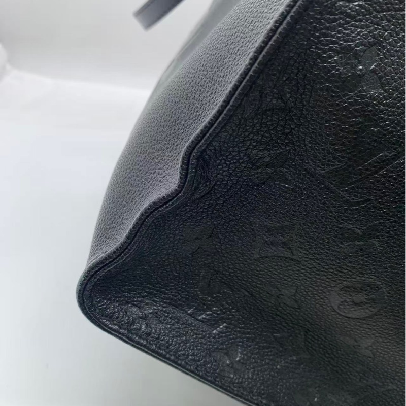 路易威登Lv onthego大號黑色全皮壓紋手提包單肩包-15