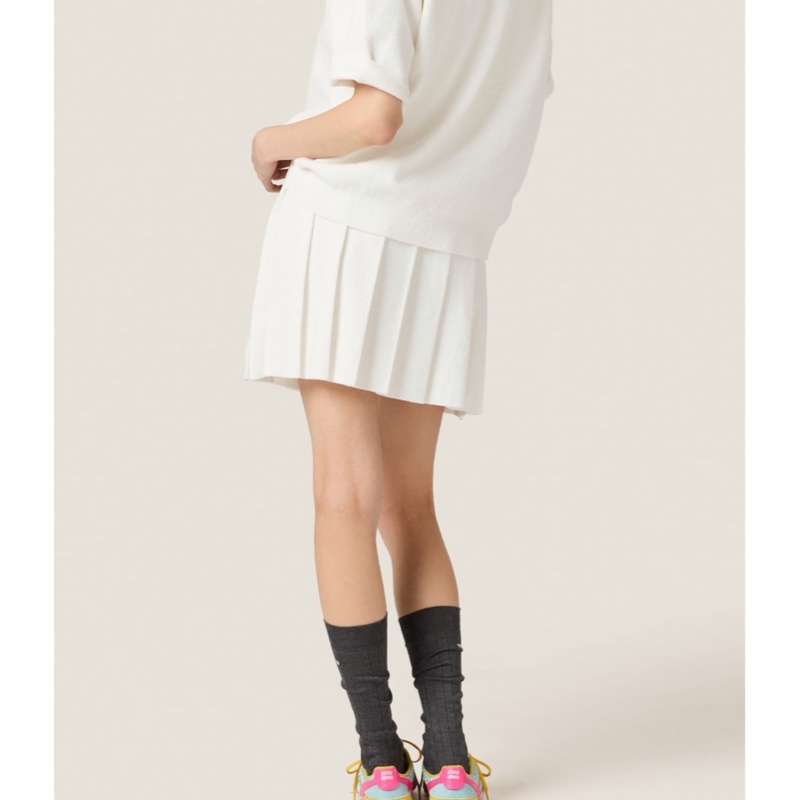 Miu Miu 女士 棉質迷你裙IT-38 IT-40 IT-42 IT-44碼模特身高178CM,穿38碼-4