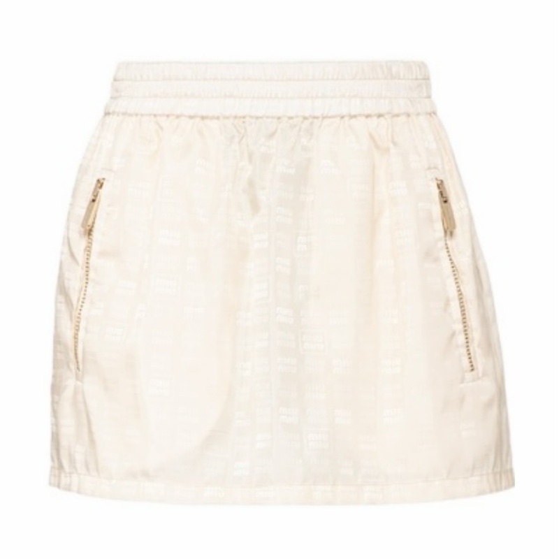 Miu Miu 女士 徽標迷你半身裙IT-36 IT-38 IT-40 IT-42碼-0