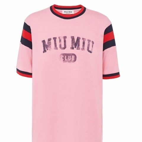 Miu Miu 女士 印花平紋針織 T 恤XS碼