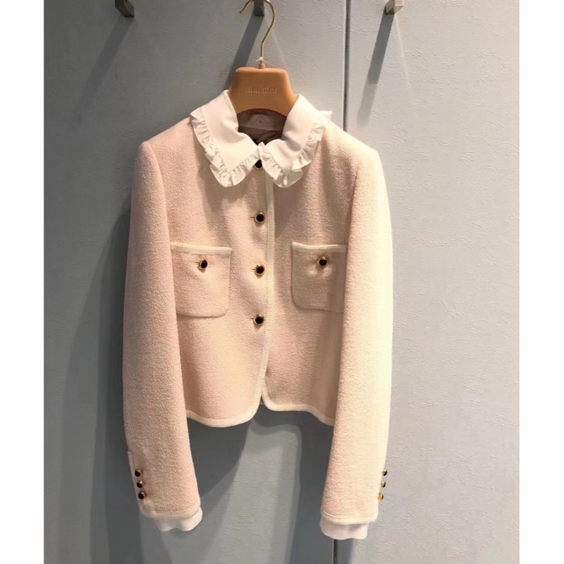 Miu Miu 女士 單排扣花呢休閒夾克IT-36 IT-38碼-0