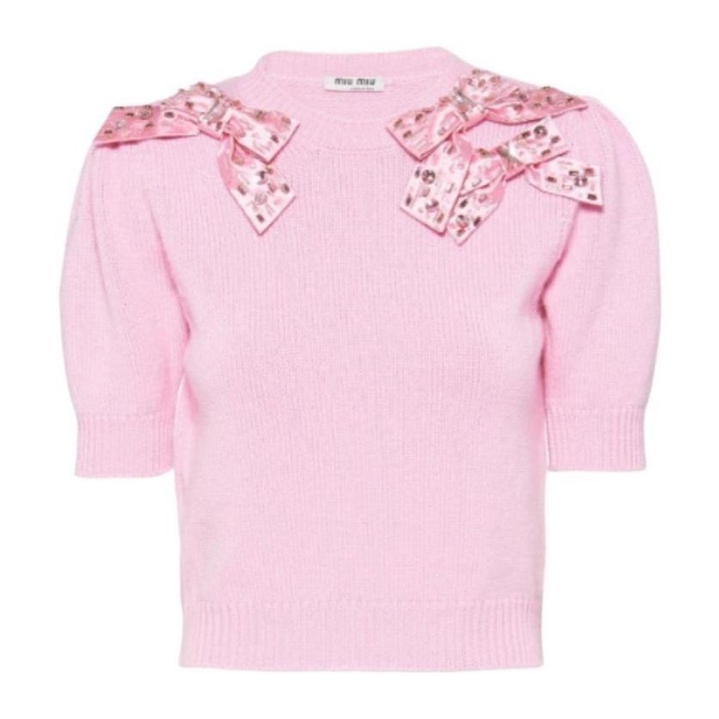 Miu Miu 女士 繡花羊絨衫IT-36碼-0