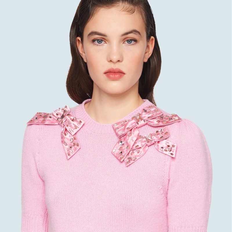 Miu Miu 女士 繡花羊絨衫IT-36碼-3