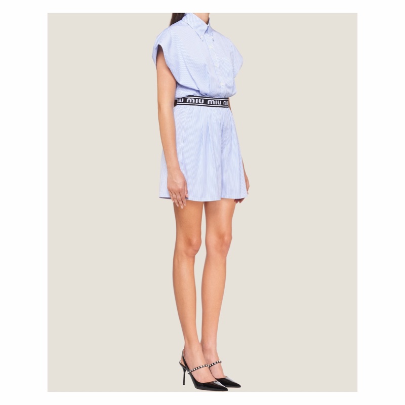 Miu Miu 女士 徽標短褲IT-36碼-4