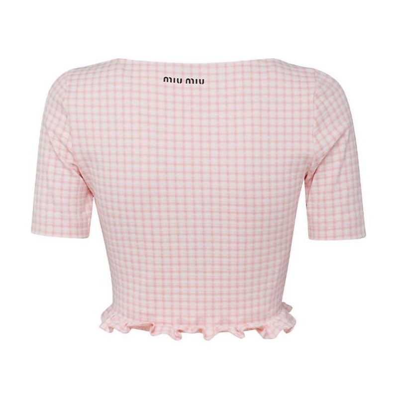 Miu Miu 女士 徽標格子短款罩衫IT-36 IT-38 IT-40 IT-42碼-5