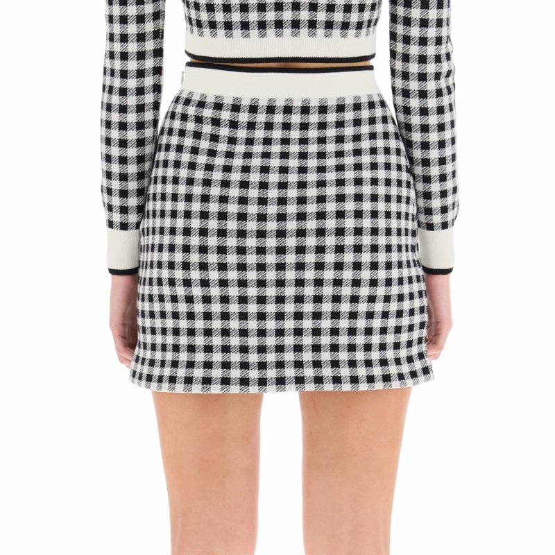 Miu Miu 女士 格紋短款半身裙IT-38 IT-40 IT-42 IT-44碼-1