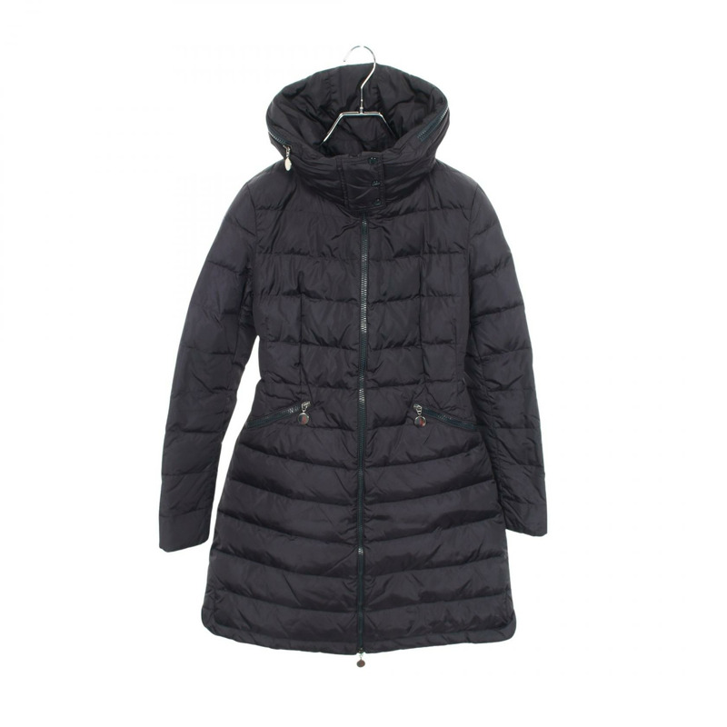 MONCLER FLAMME 羽絨外套 4992905 尼龍 海軍藍 #00 二手 女款-0