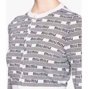 Miu Miu 女士 徽標紐扣開衫IT-38 IT-40碼-1