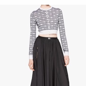 Miu Miu 女士 徽標紐扣開衫IT-38 IT-40碼-2