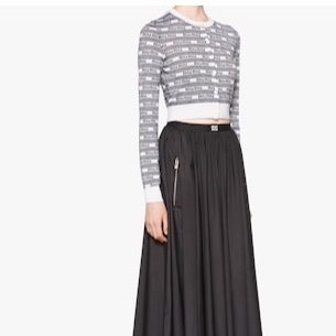 Miu Miu 女士 徽標紐扣開衫IT-38 IT-40碼-4