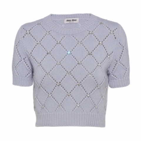 Miu Miu 女士 短袖羊絨毛衣IT-38 IT-40碼