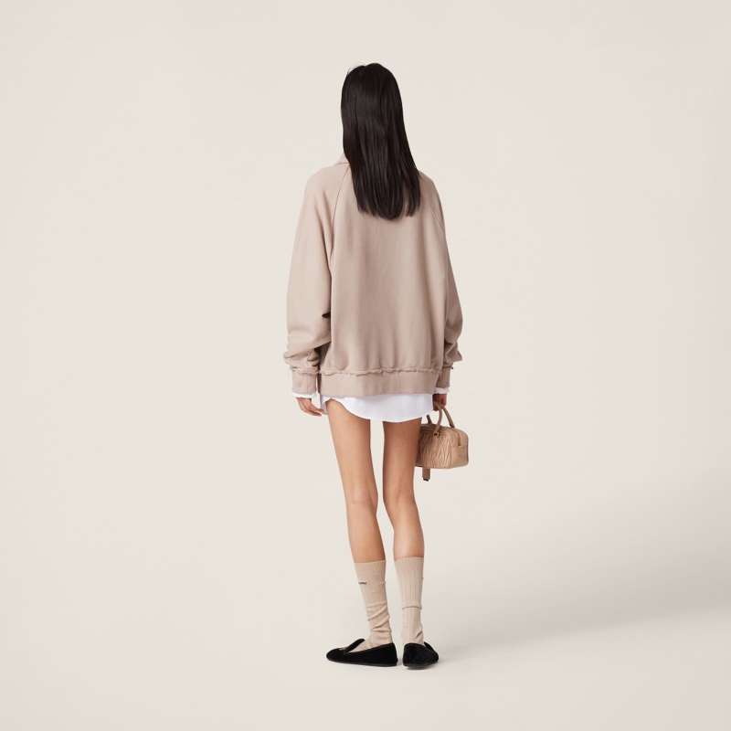 Miu Miu 女士 徽標抓絨衛衣M碼-3