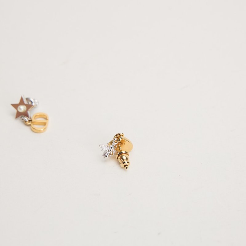 二手Dior Petit CD Lucky Charms小蜜蜂耳環-3
