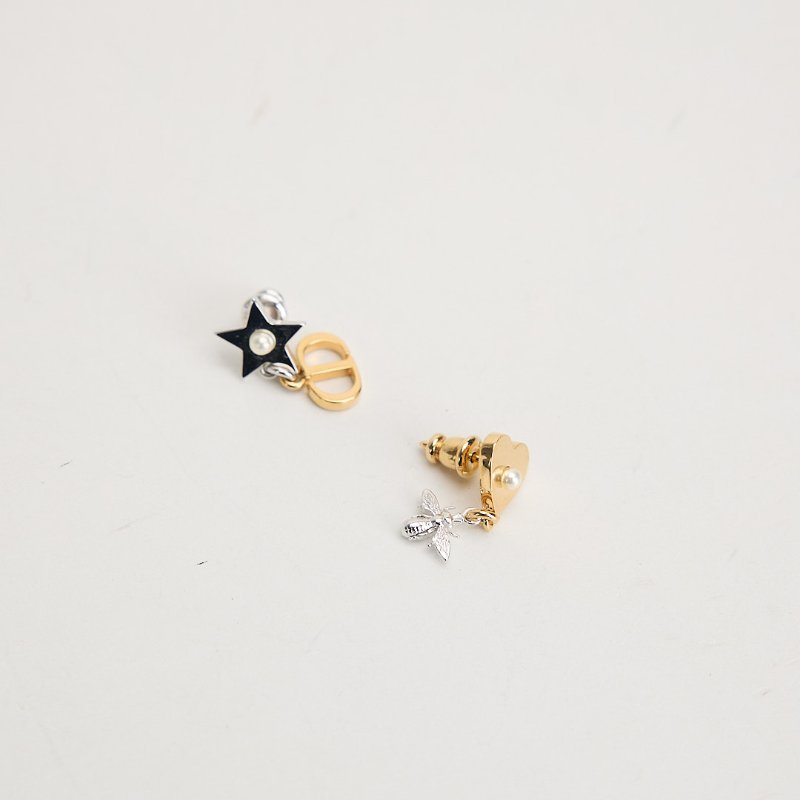 二手Dior Petit CD Lucky Charms小蜜蜂耳環-4