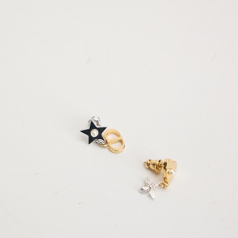 二手Dior Petit CD Lucky Charms小蜜蜂耳環-8