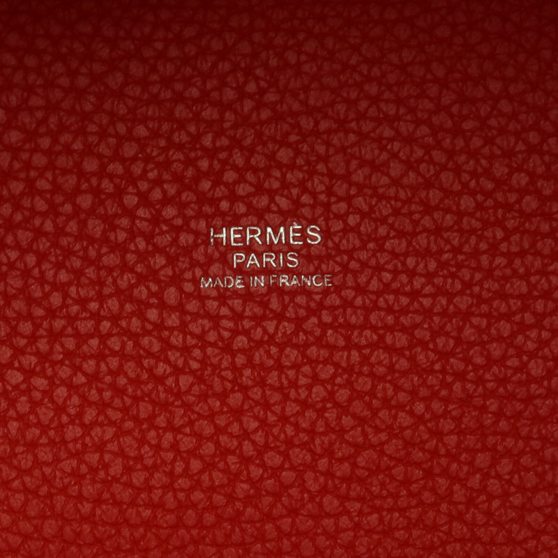 HERMES Clemence皮革Picotin PM銀扣手挽袋Rose Mexico/Rouge de Coeur-7