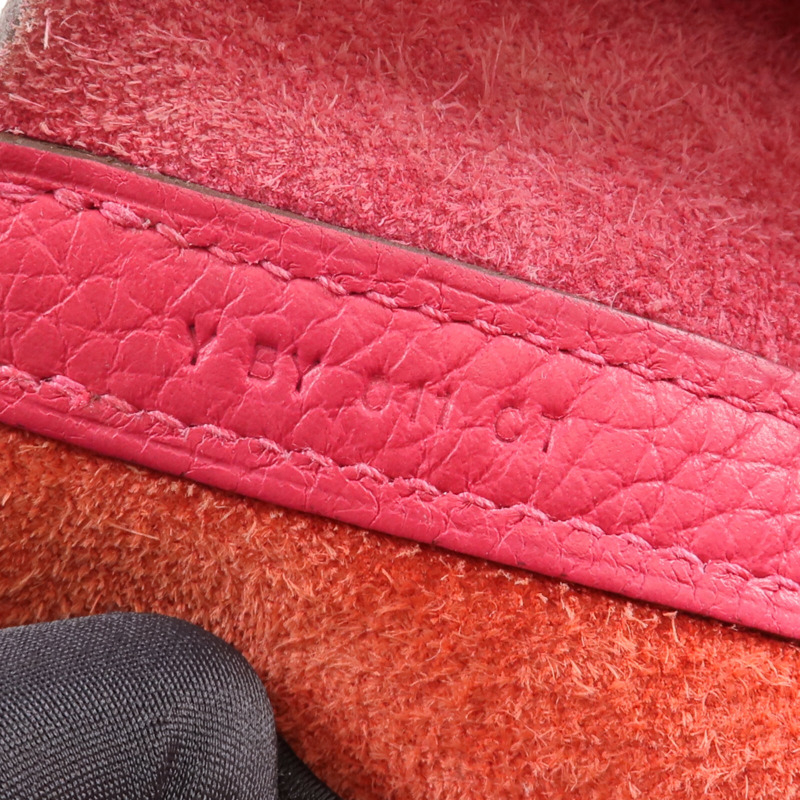 HERMES Clemence皮革Picotin PM銀扣手挽袋Rose Mexico/Rouge de Coeur-8
