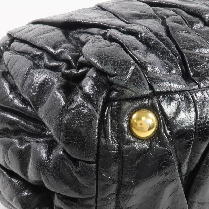 Miu Miu 牛皮皮革2 Way Shoulder金扣手挽肩背兩用袋-5