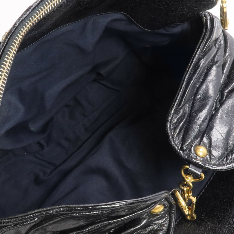 Miu Miu 牛皮皮革2 Way Shoulder金扣手挽肩背兩用袋-12