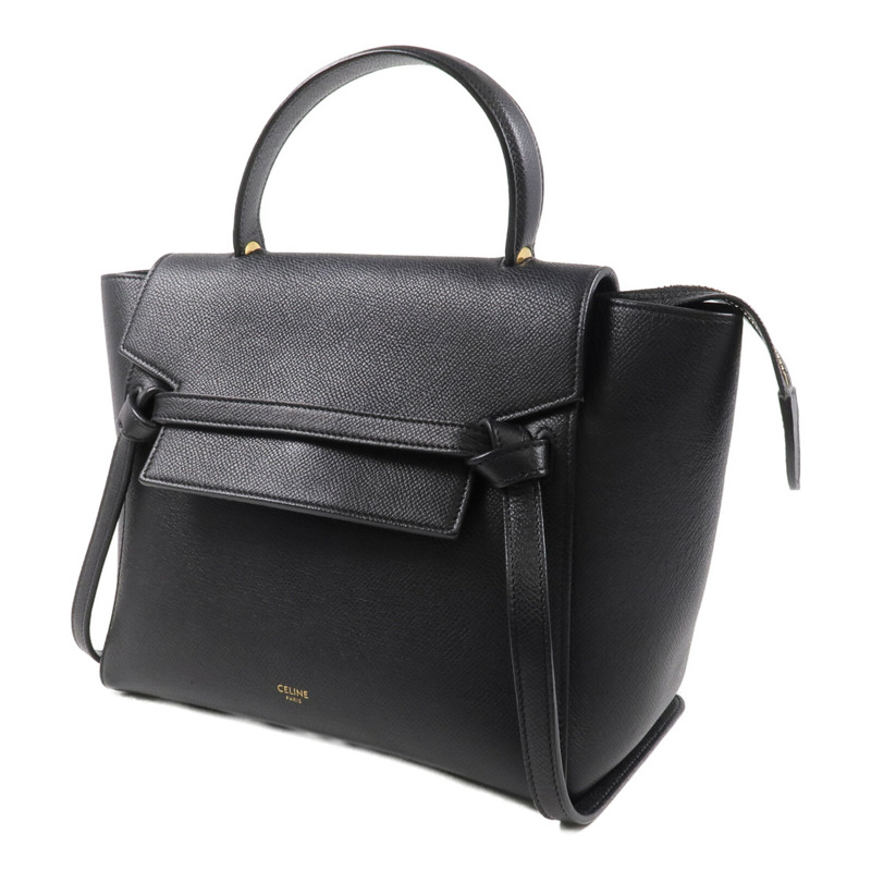 CELINE 牛皮皮革Micro Belt Bag金扣手挽肩背兩用袋-2