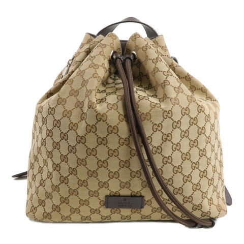 GUCCI 帆布Backpack銀扣背包