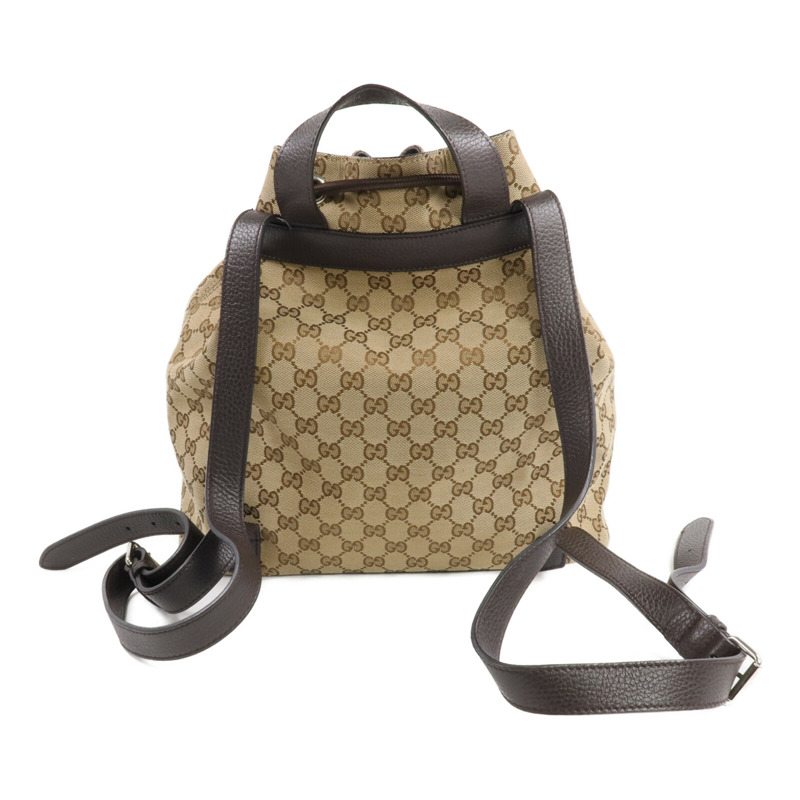 GUCCI 帆布Backpack銀扣背包-1
