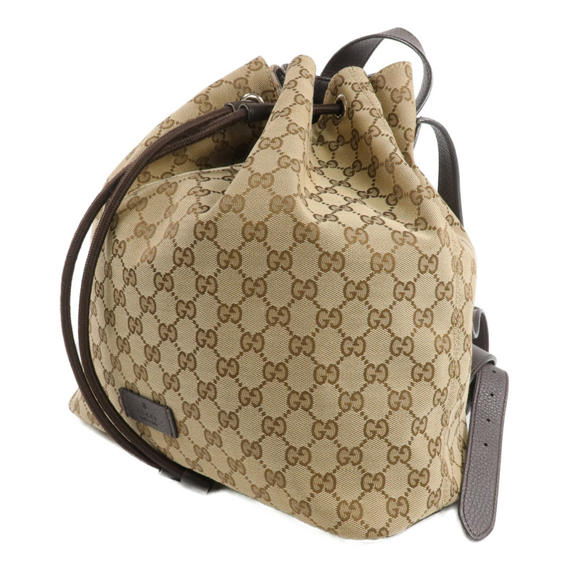 GUCCI 帆布Backpack銀扣背包-2