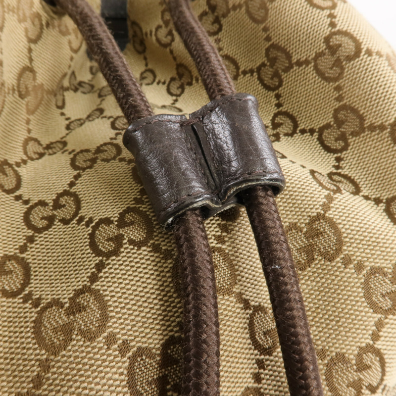 GUCCI 帆布Backpack銀扣背包-10