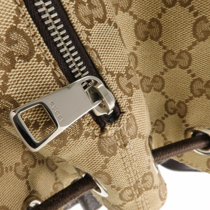 GUCCI 帆布Backpack銀扣背包-15