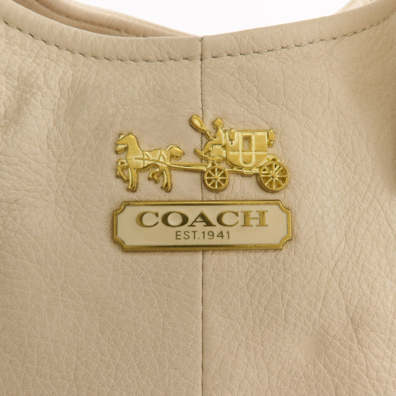 COACH 牛皮皮革Shoulder Bag金扣肩背袋-6