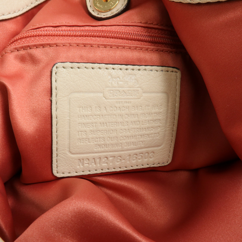 COACH 牛皮皮革Shoulder Bag金扣肩背袋-12