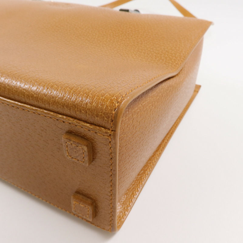 GUCCI 牛皮皮革Bamboo Handbag/Shoulder Bag銀扣手挽肩背兩用袋-5