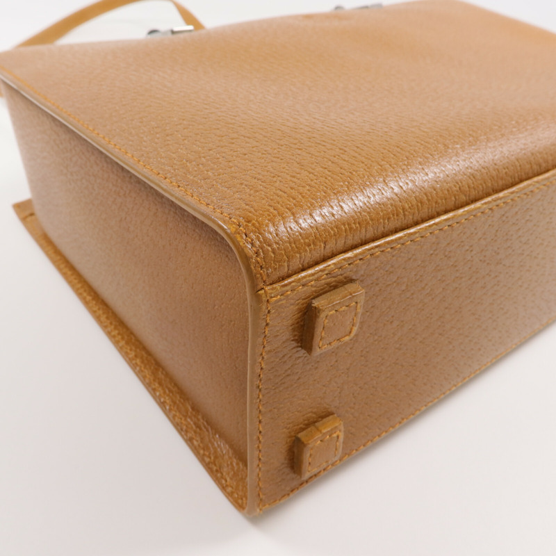 GUCCI 牛皮皮革Bamboo Handbag/Shoulder Bag銀扣手挽肩背兩用袋-6