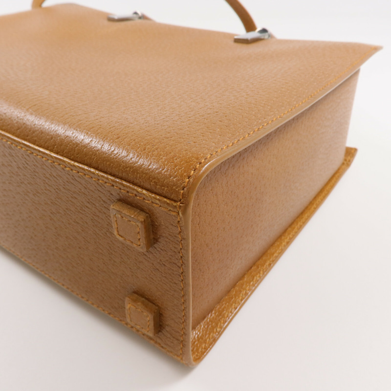 GUCCI 牛皮皮革Bamboo Handbag/Shoulder Bag銀扣手挽肩背兩用袋-7